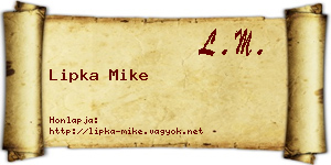 Lipka Mike névjegykártya
